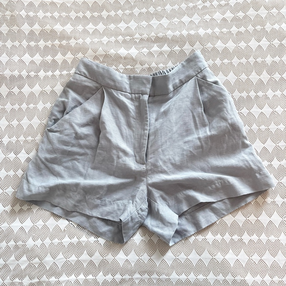 Wilfred Light Gray High-Waist Tailored Shorts